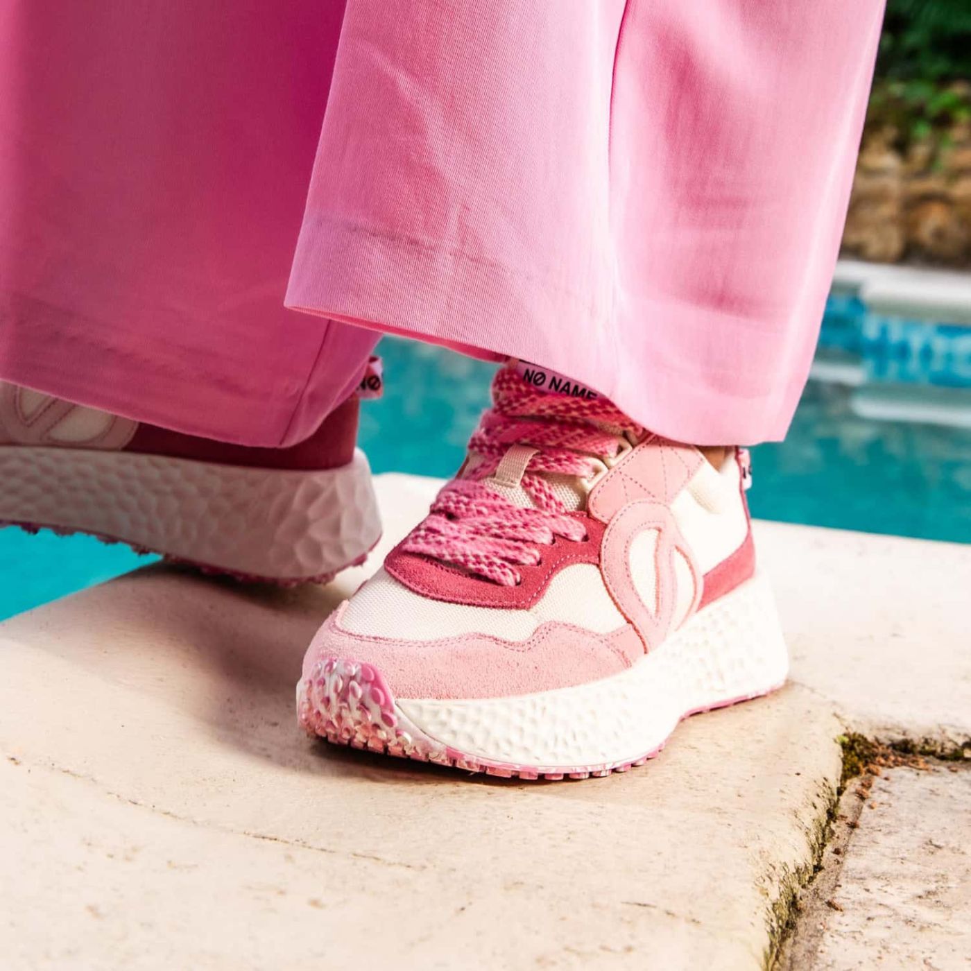 CARTER ICE CREAM - SUEDE/KNIT/SUED - ROSA/BIANCO SPORCO